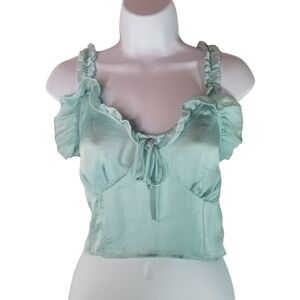 Modern Renewal y2k retro ruffle crop tank